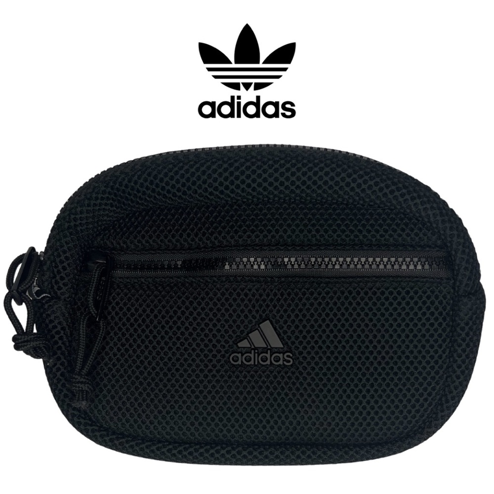 Adidas | NWOT Black Air Mesh Nylon Waist Pack Belt Bag